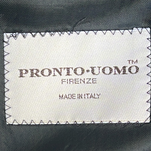 Pronto-Uomo Italian-made double-breasted wool sport coat 37R - Picture 7 of 7